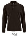Heren Polo Sols Long-Sleeve Perfect Zwart